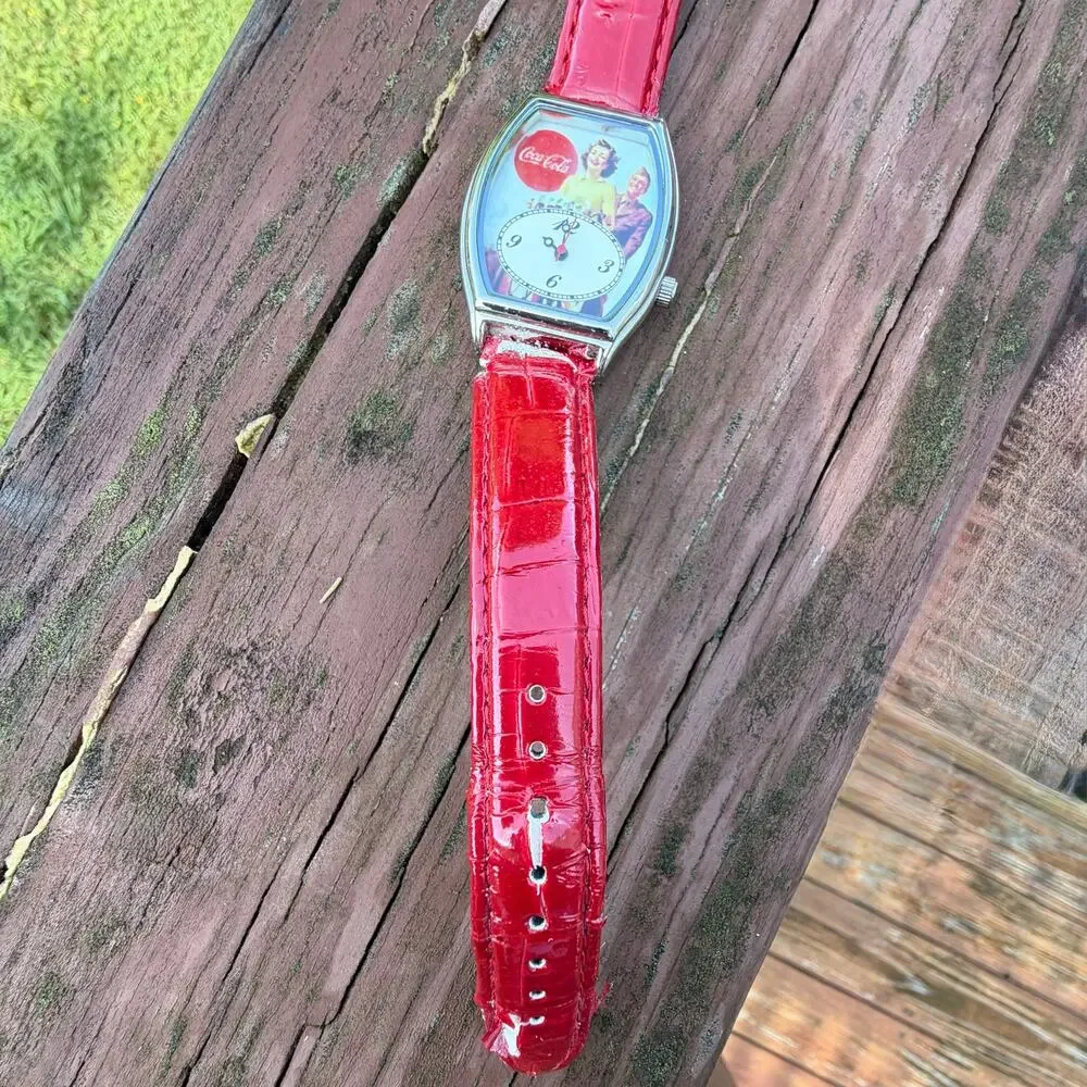 Vintage Coca Cola Watch Head CC128 WWII Soldier Art Untested Parts Repair